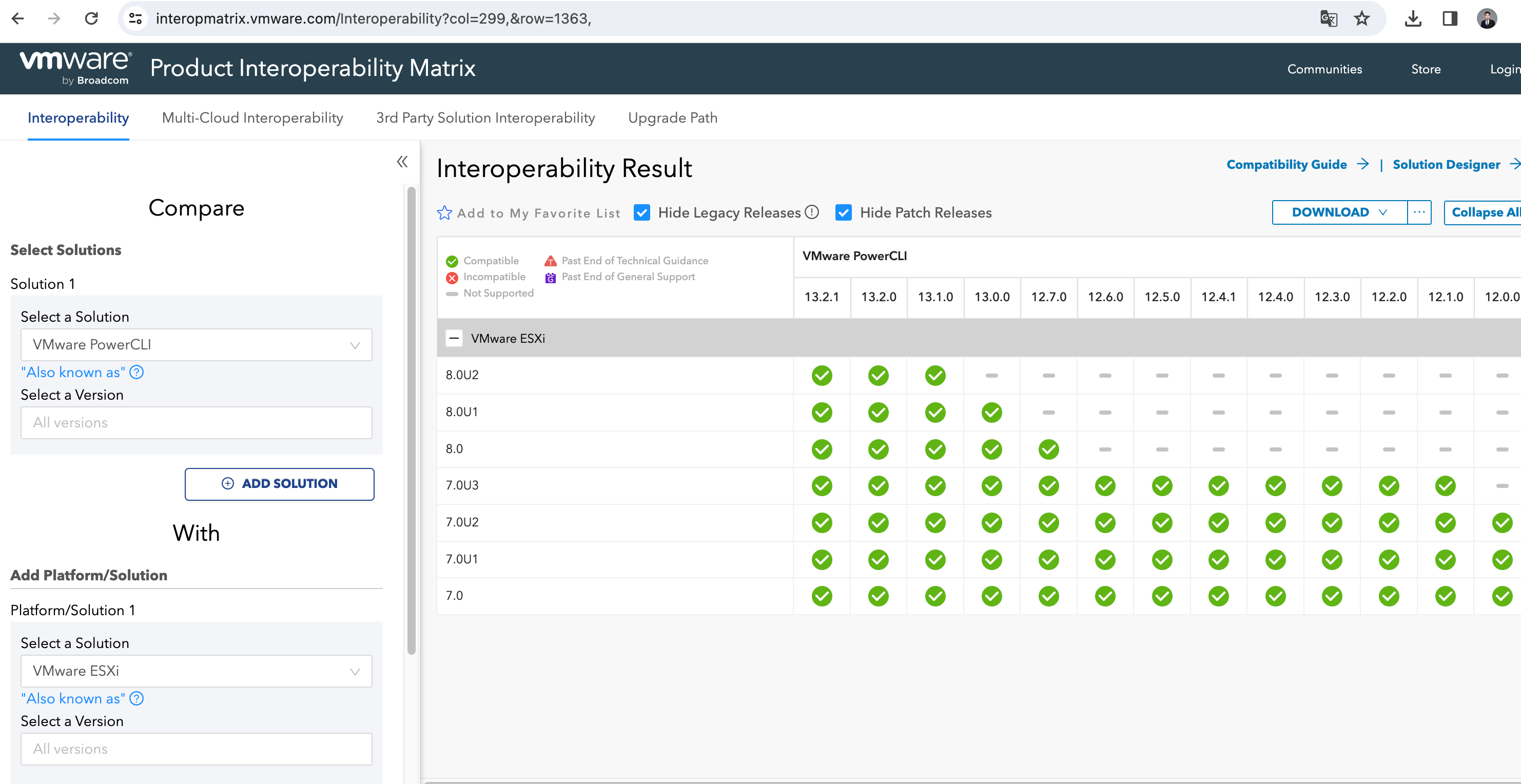 VMware软硬件兼容性列表查询方法