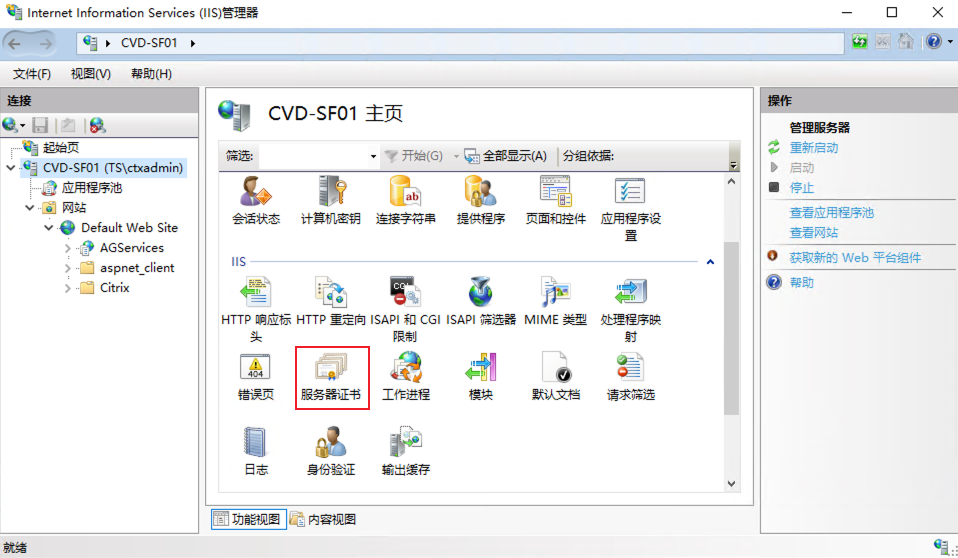 Citrix SF服务器更换证书操作步骤